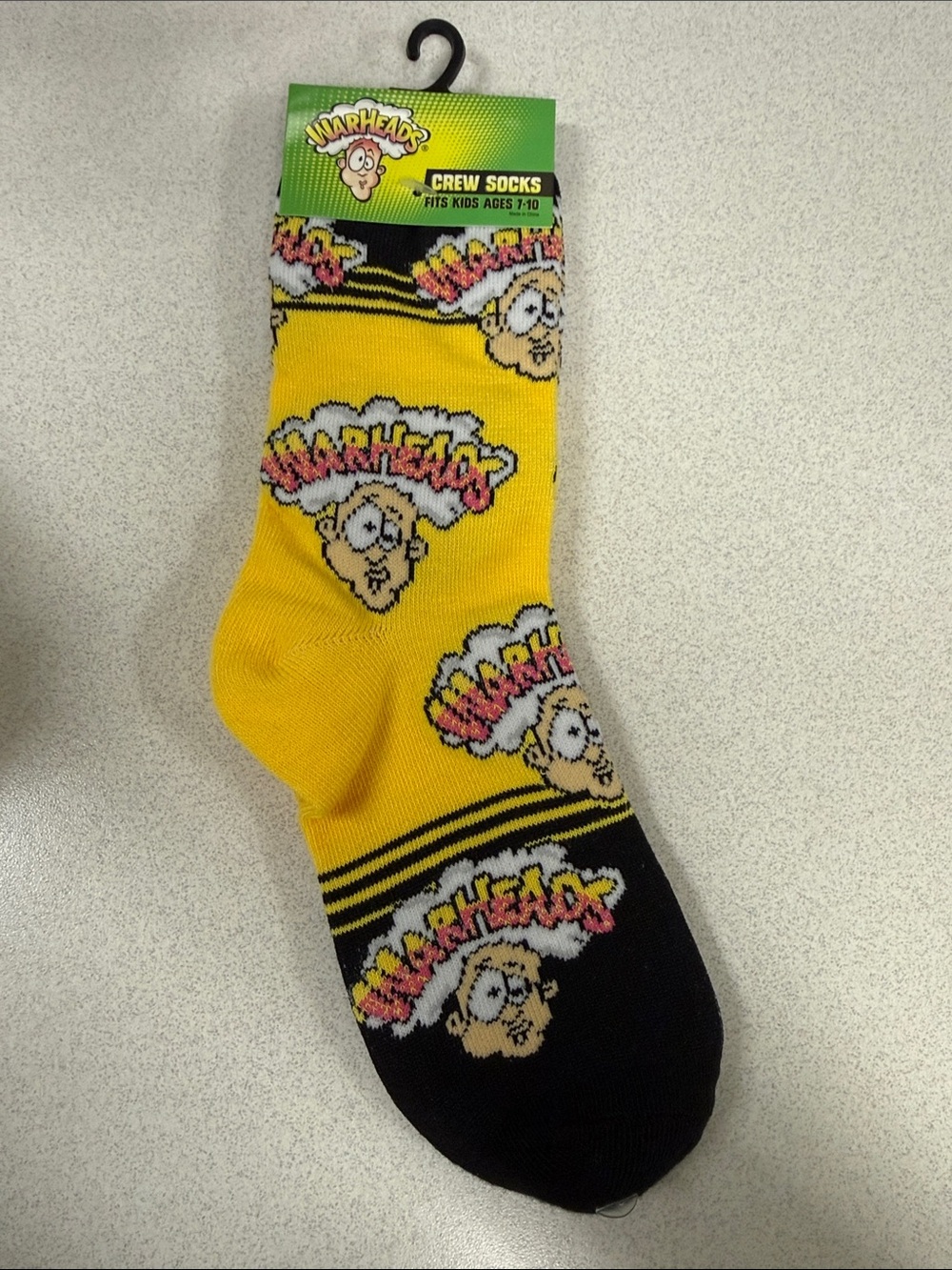 Kids Crew Socks - Yellow & Black